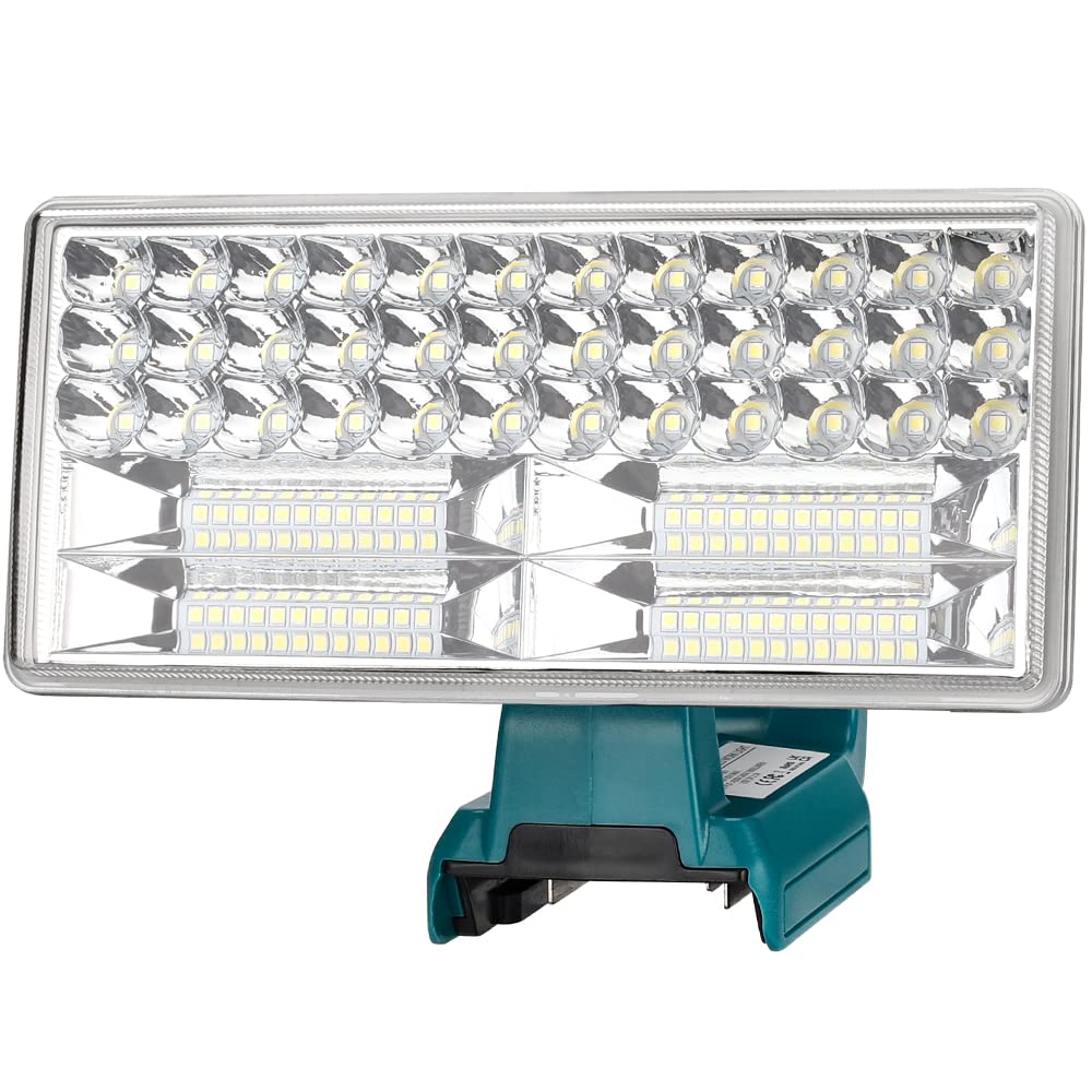 YEX-BUR LED Work Light for Makita 18V Li-Ion Battery, 40W 4200LM Bright Handheld Flashlight Outdoor Jobsite Light Spotlight Floodlight with USB-A Port for Car Repairing, Camping, Emergency