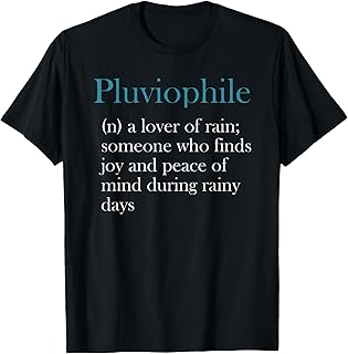 Pluviophile Citations sur le thème de la pluie T-Shirt