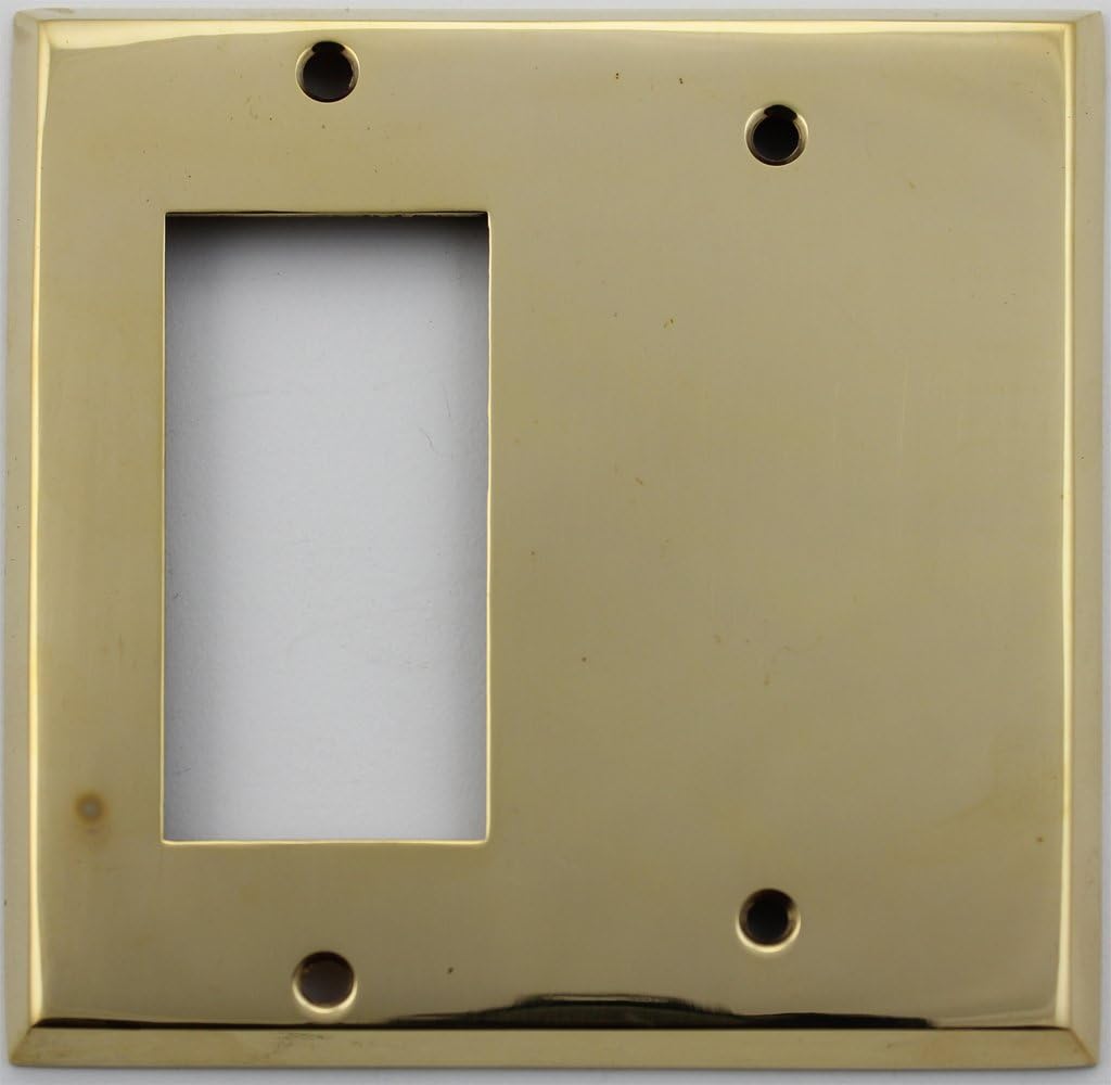 Amazon.com: Classic Accents Unlacquered Polished Brass 2 Gang ...