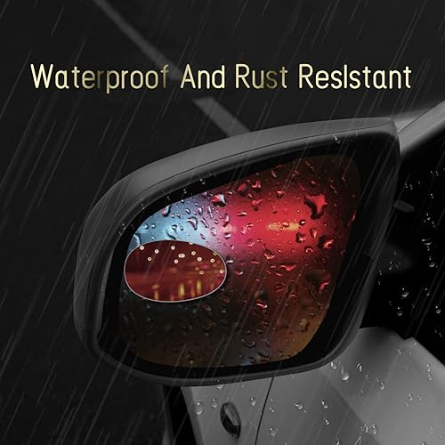 Miniatura 4 de 2 espejos de punto ciego, ovalados, ultrafinos, sin marco, de cristal HD, convexo, con palo ajustable de gran angular para coches, SUV y camiones,