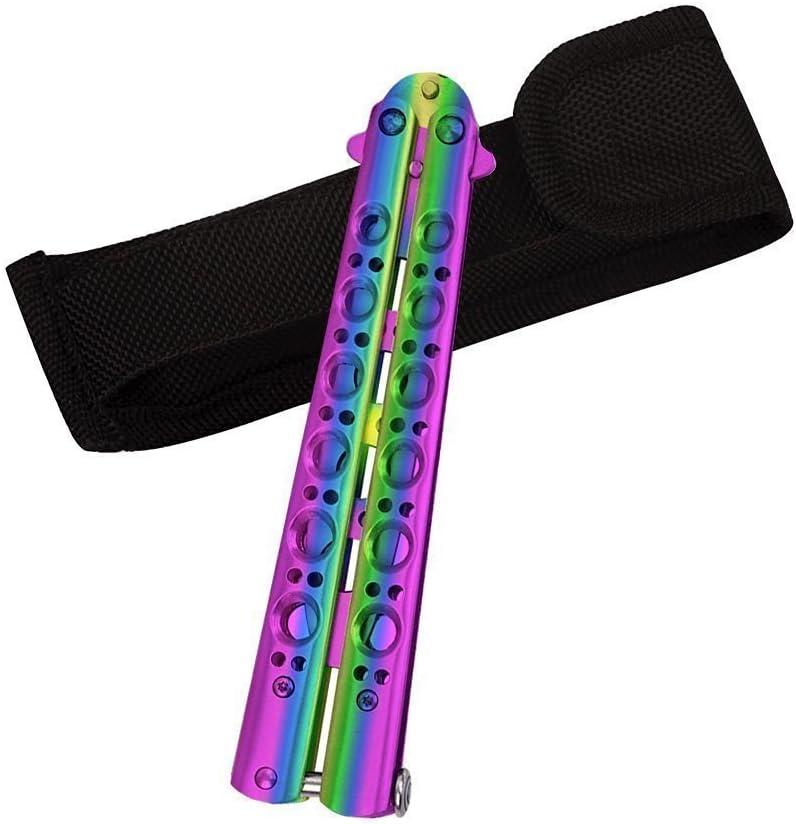 Stoundgee Rainbow Stainless Steel Blunt Practice Training Dull Tool, Strong and Durable