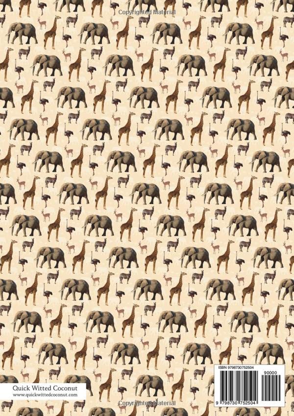 Safari Notebook - Lined Pages - A4 - Premium: (Sand Edition) Fun Animal Notebook 192 lined pages (A4 / 8.27x11.69 inches / 21x29.7cm) - Image 2