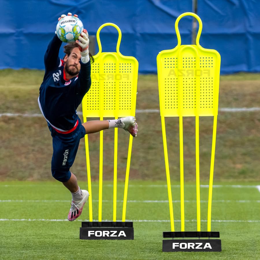 FORZA Basi per Sagome da Calcio | Due Stili | Attrezzature per Allenamento Tiri di Punizione E Passaggi | Pesi per Manichini Calcio Training