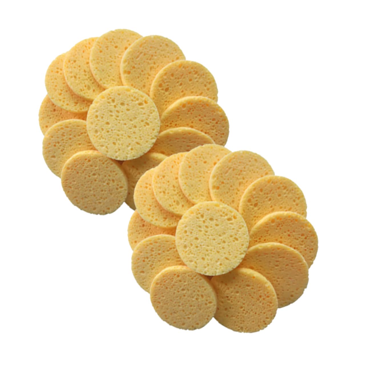 DOITOOL 3er-set Wattepads Für Gesichts-make-up-entferner-pads Runde Schwämme 100 X 8 Mm Sanfte Gesichtsreinigungsquaste Für Verschiedene Hauttypen 20 Stück * 3