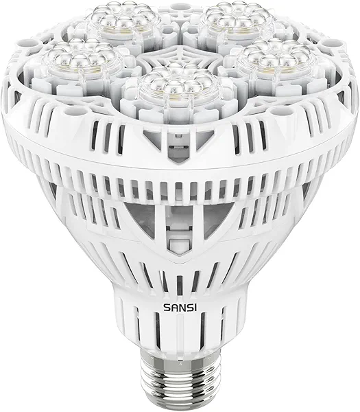 SANSI Grow Light Bulb with COC Technology, Full Spectrum 24W Grow Lamp (300 Watt Equivalent) with Optical Lens for High PPFD, Perfect for Seeding and Growing of Indoor Plants, Flowers and Garden