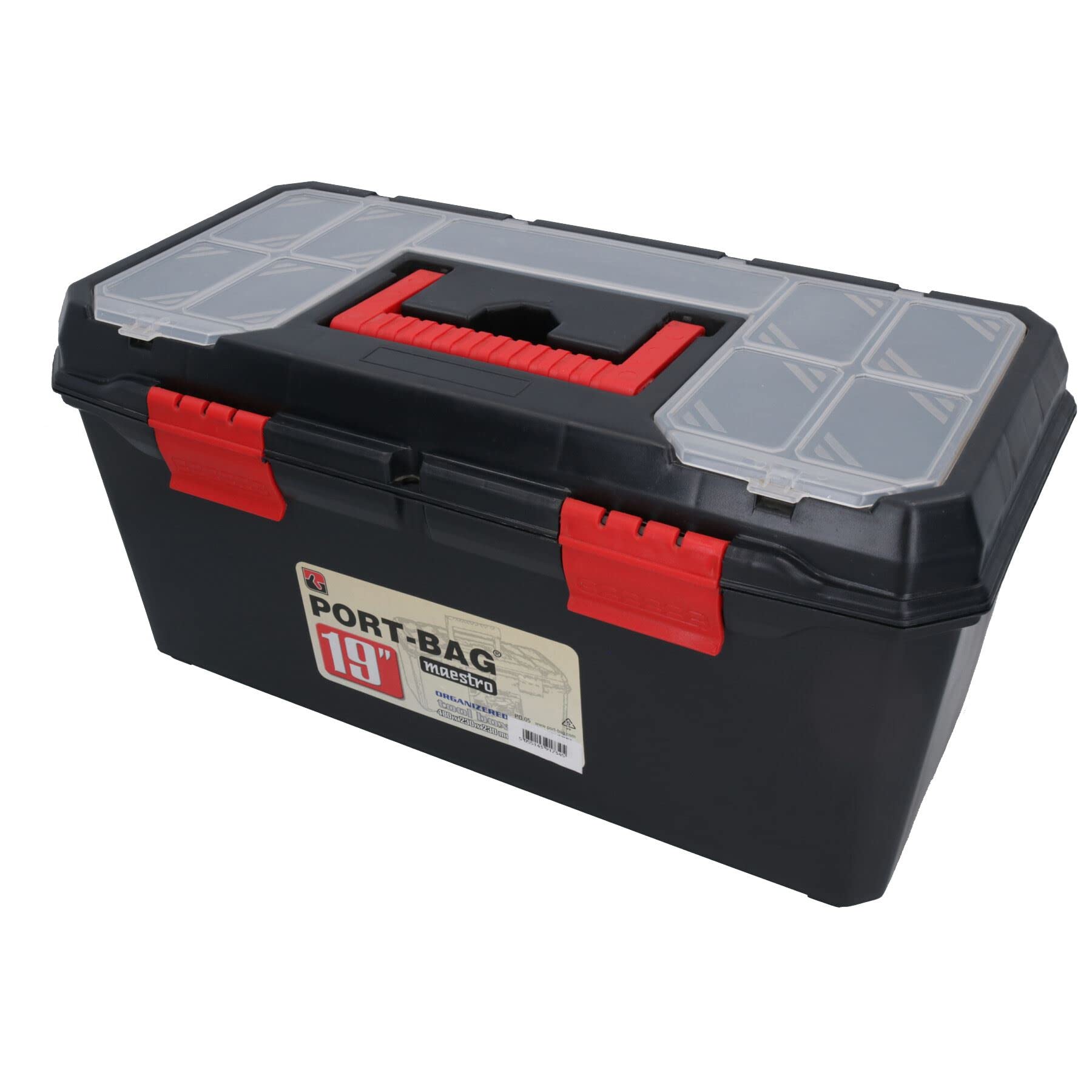 19" Maestro Toolbox with Handle/Holdall/Plastic Box/DIY Storage Box