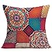 Produktbild Dream Room Bohemian Unbedeutender Farbmuster Segeltuch Drucken Indischer Stil Kissen Auto Kissenbezug Sofa Kissenbezüge Dekorative Kissenhülle Für Sofa,43cmX43cm (E)