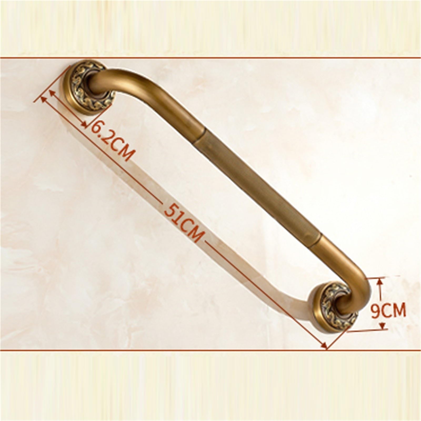 Maniglione da Bagno Maniglia di Sostegno per Vasca da Bagno, WC, corrimano, Doccia, Sicurezza, 50 cm Barre di Sostegno Vasca(Silver)