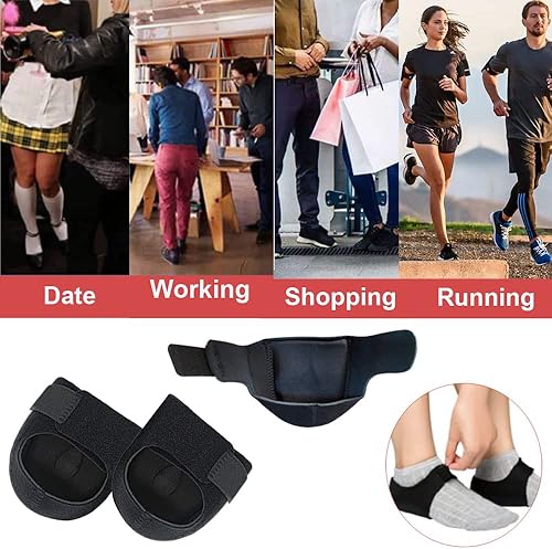 Miniatura 6 de Tacones ajustables para fascitis plantar, 4 unidades, para aliviar el dolor en el talón (negro), Negro -