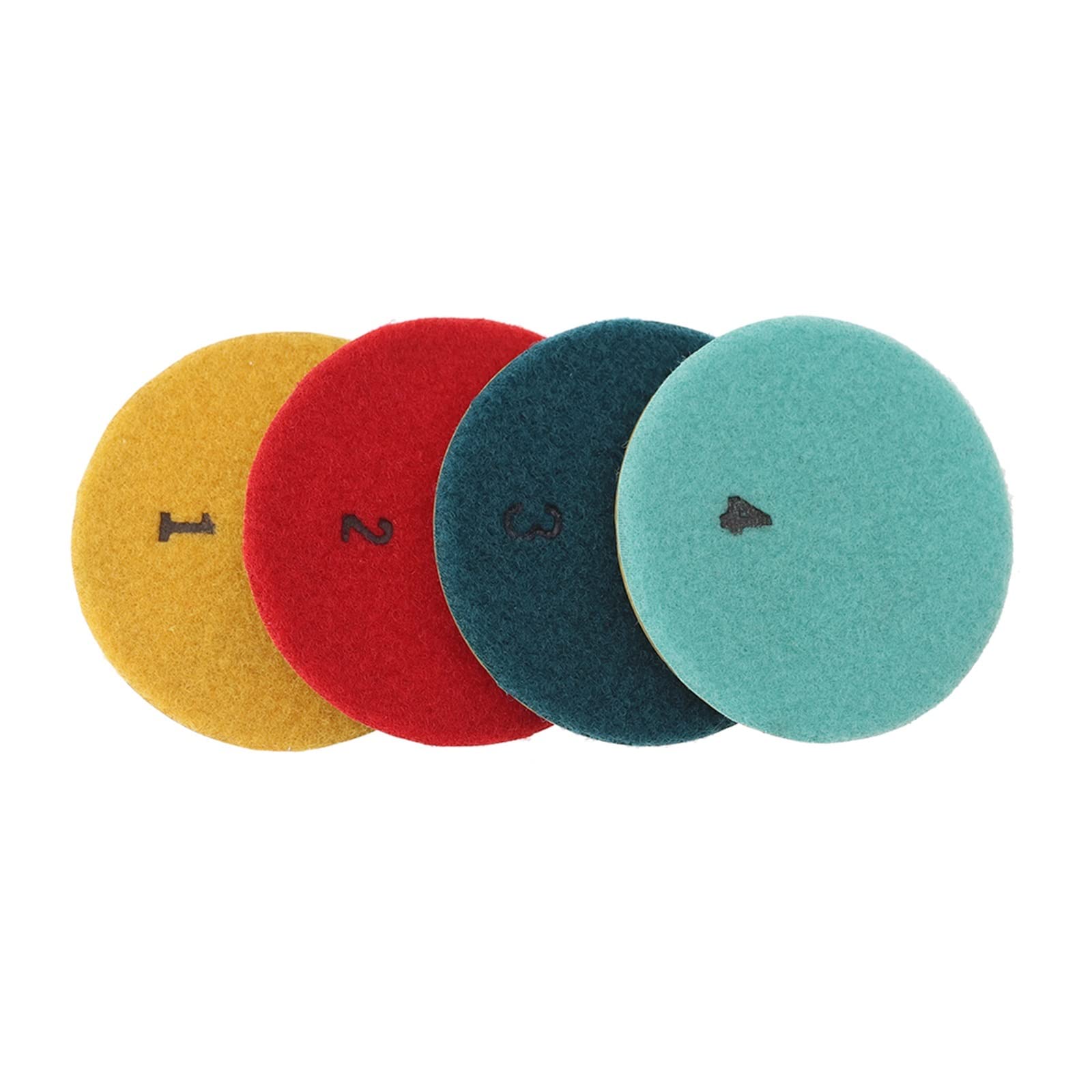yaoqijie 5 szt. 4 Cal diamentowa nakładka polerska 4 kroki spoiwo miedziane tarcza szlifierska na mokro do granitu marmur betonowa podłoga z podkładką podkładkową lasting (Color : Combon C, Size : M