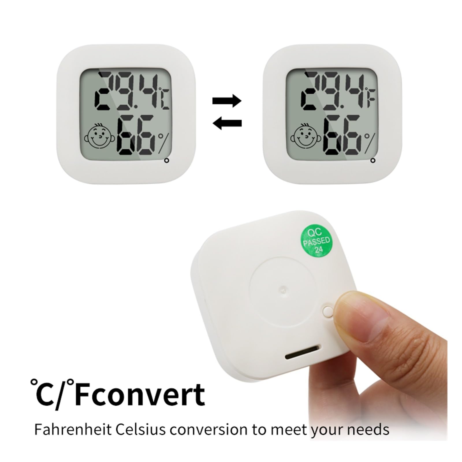 Mini LCD Cyfrowy Termometr Higrometr Kryty Elektroniczny Miernik Temperatury I Wilgotności Czujnik Gauge Stacja Pogodowa Dokładny Szybki Monitorowanie Czasie Rzeczywistym(ALL)