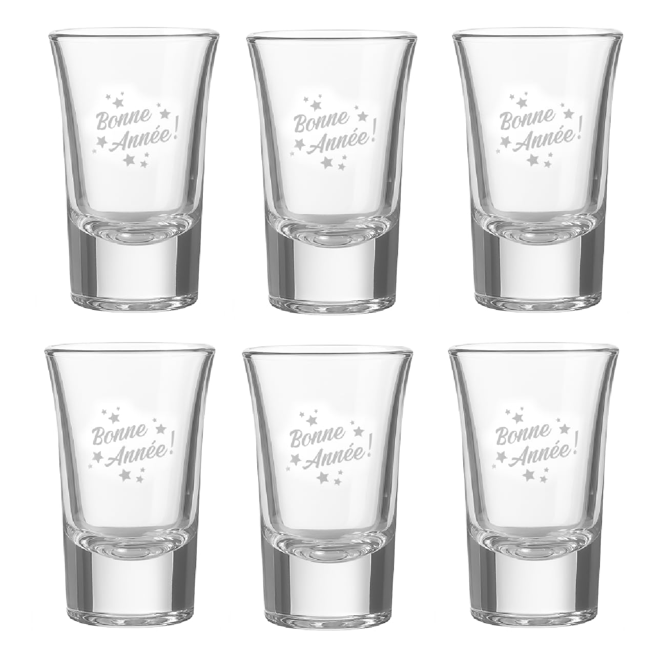 Verre a shot (6 UNITÉS) à personnaliser gravure laser Logo & Textes pour verre shooter original [ Shooter verre ]
