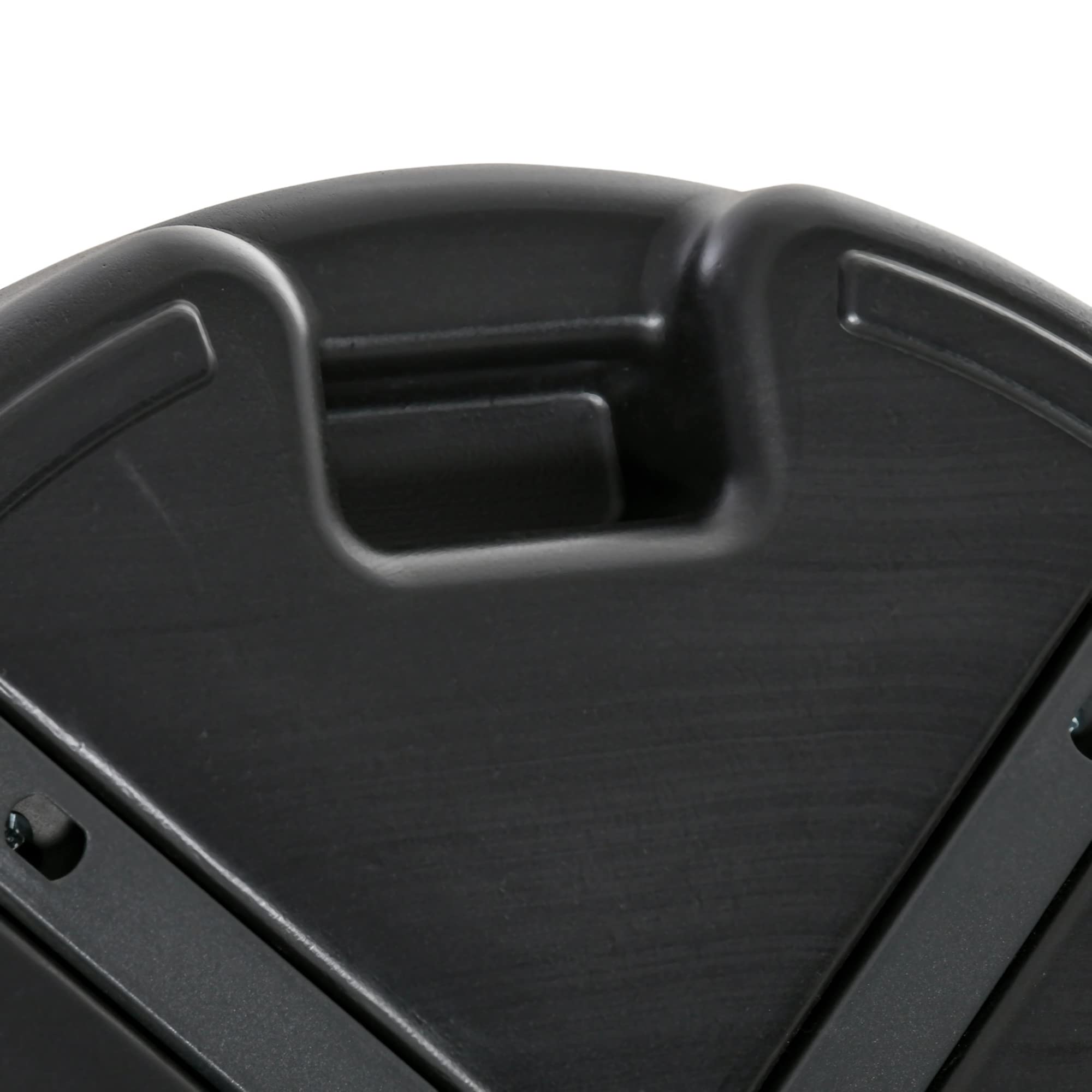 Outsunny Base per Ombrellone da Giardino Rotonda Φ55cm, Basamento da 30kg da Riempire con Acqua per Pali da 38mm, 48mm, Nero
