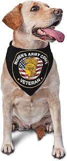 Womens Army Corps Veteran Triangle Dog Bandana Scarf Accessories for Pet Bibs