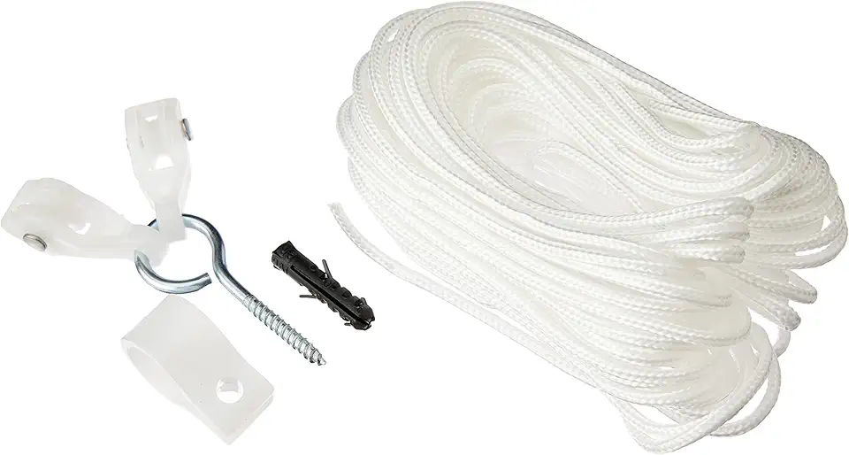 Kit de Varal de Teto Etna Polipropileno Secalux Branco 4cm