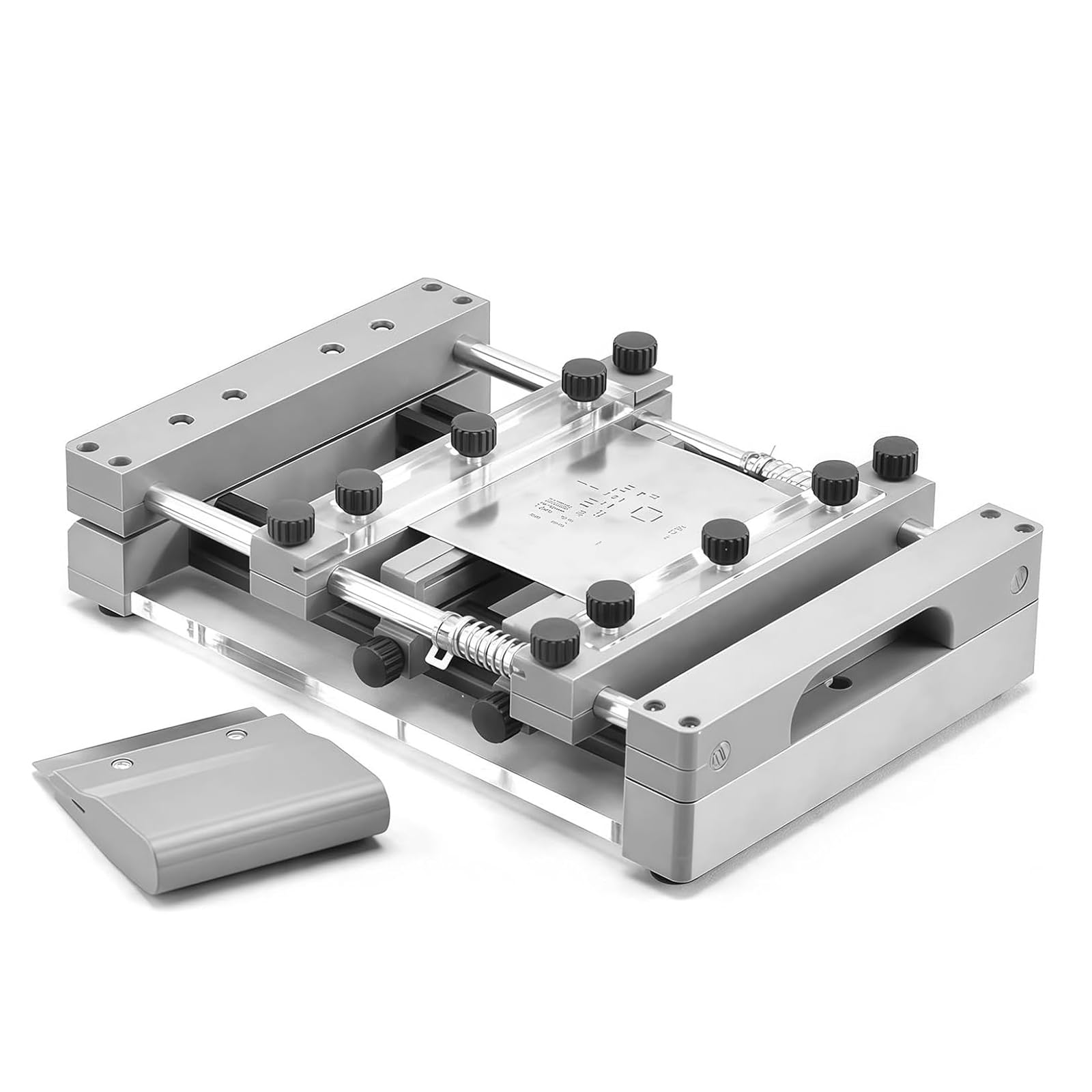 GZKDKZB Screen Printing Station, Mini Stencil Printer with Scraper, 80mm Width, 150x150mm and 250x250mm Print Area, Ideal for Precision SMT Applications
