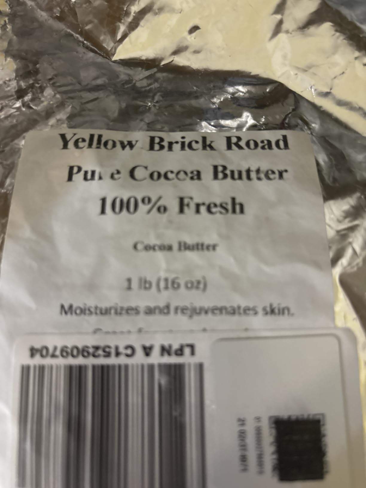 Yellow Brick Road Yellow Brick Rd RAW Cocoa Butter 1 Lb RAW Cocoa Butter 1 Lb Unrefined, Non- Deodorized