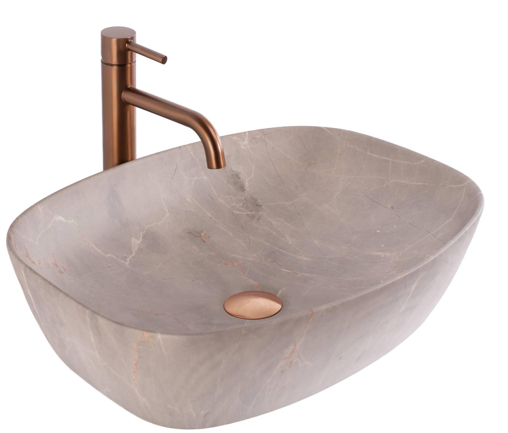 Rea Bathroom Sink Made of Ceramic Freja Beige - Beige - REA-U6647 โ image 1