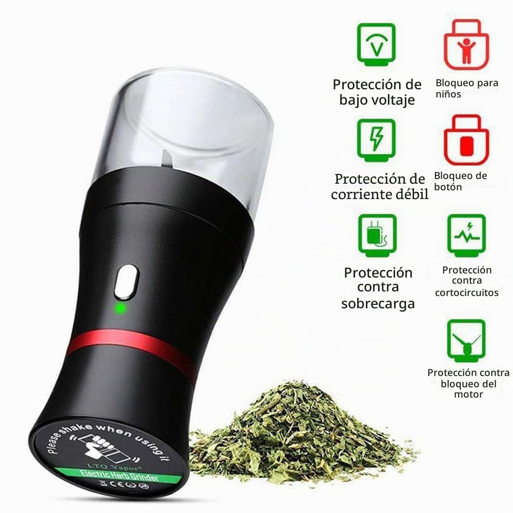 Molinillo eléctrico de hierbas de 1100 mAh, molinillo de especias de