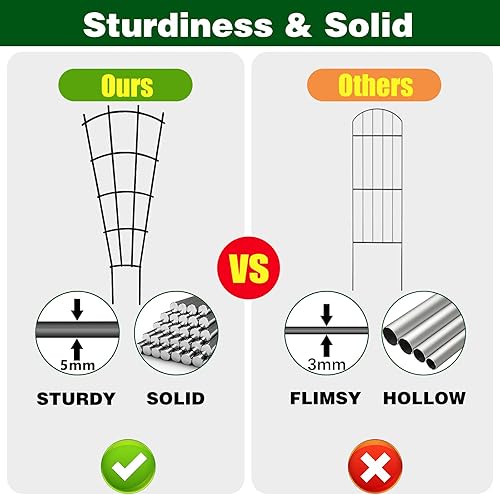 Miniatura 9 de Paquete de 4 enrejados para plantas de interior de 32 pulgadas para plantas en maceta, trepadoras de metal al aire libre, enrejado de jardín,