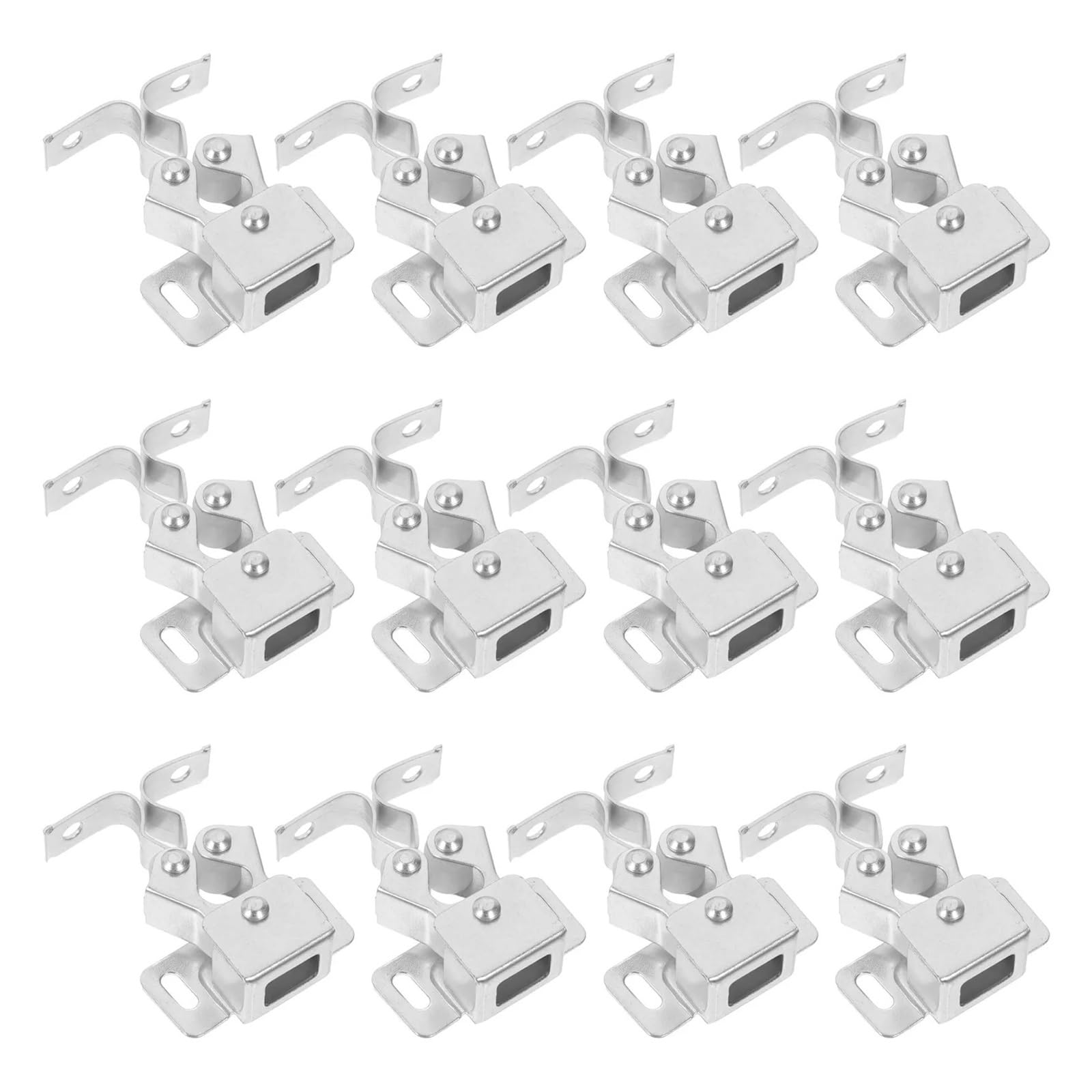 12Sets Double Roller Ball Catch for Cupboard Doors Cabinet Latch Heavy Duty Quiet Spring Loaded Door Smooth Operation for Furniture