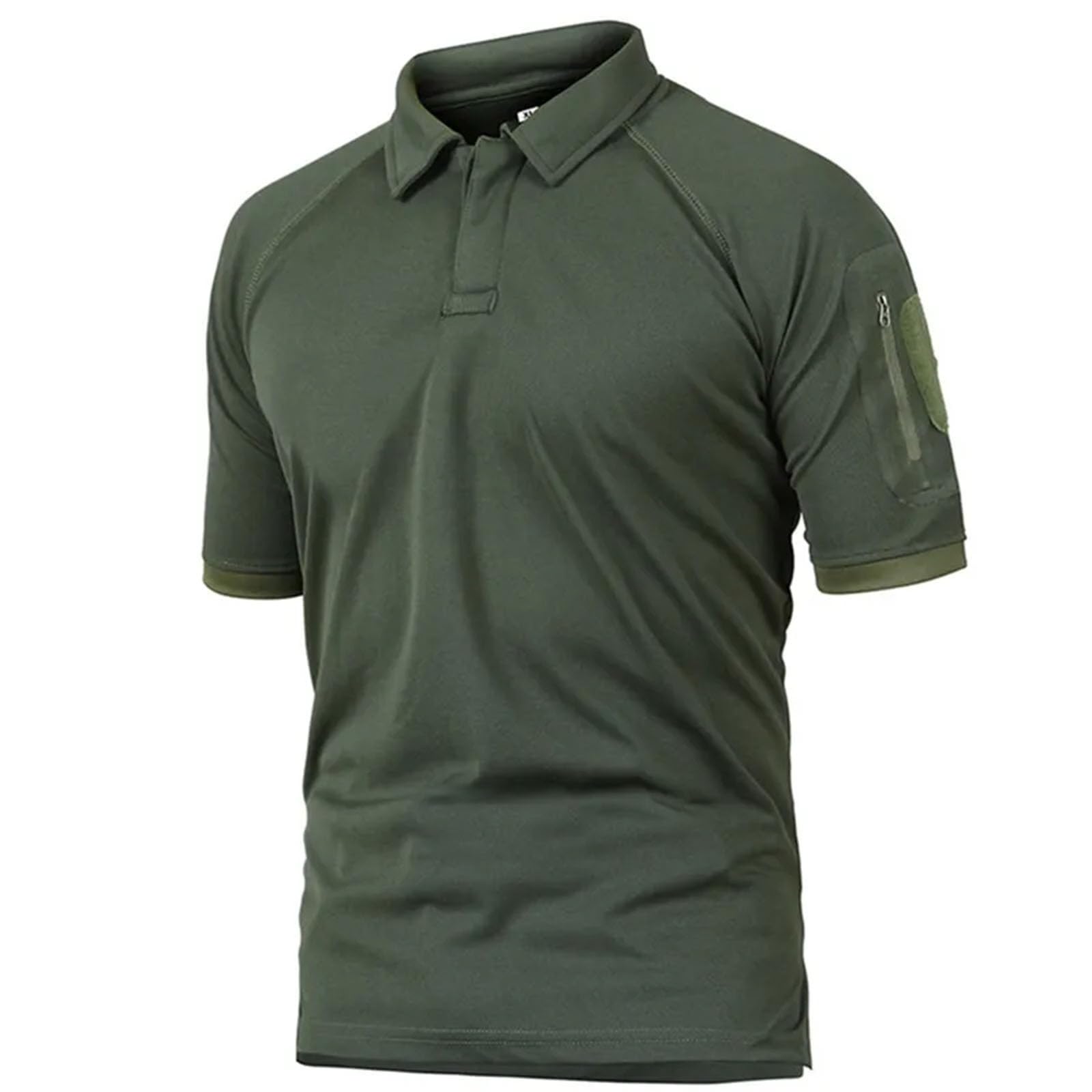 Polo da uomo ad asciugatura rapida traspirante da combattimento tattico da uomo blu navy a maniche corte pullover