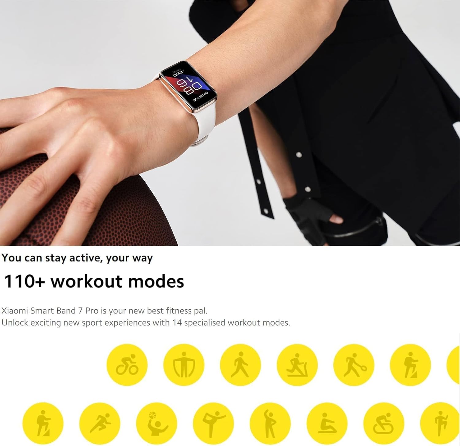 Xiaomi Band 7 Pro Smartwatch with GPS(Global Version), Health & Fitness Activity Tracker Black