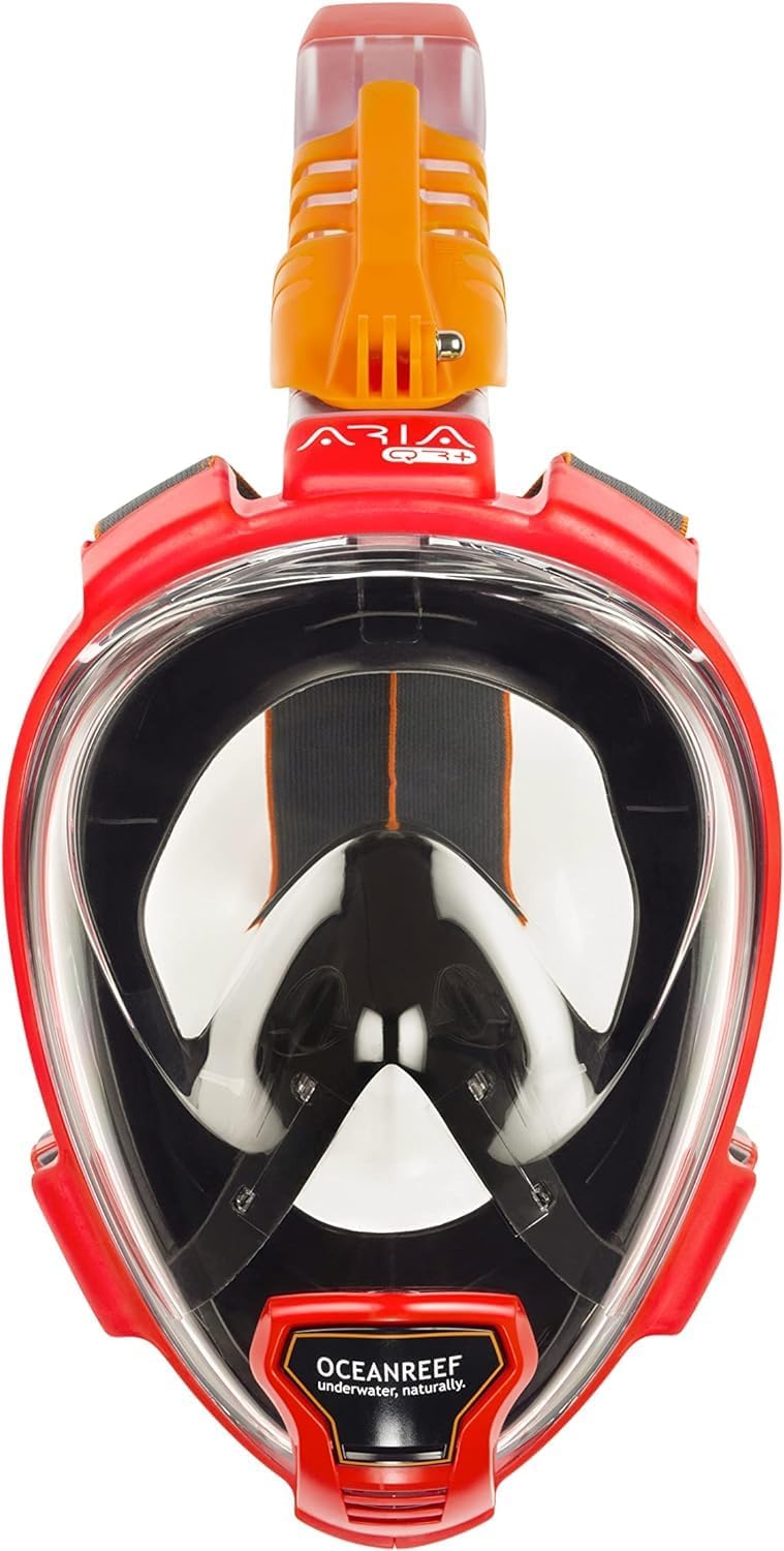 OCEAN REEF - Aria QR + Quick Release Snorkeling Mask - Full Face Snorkeling Mask - 180 Degree Underwater Vision - 8 Colours and 4 Sizes
