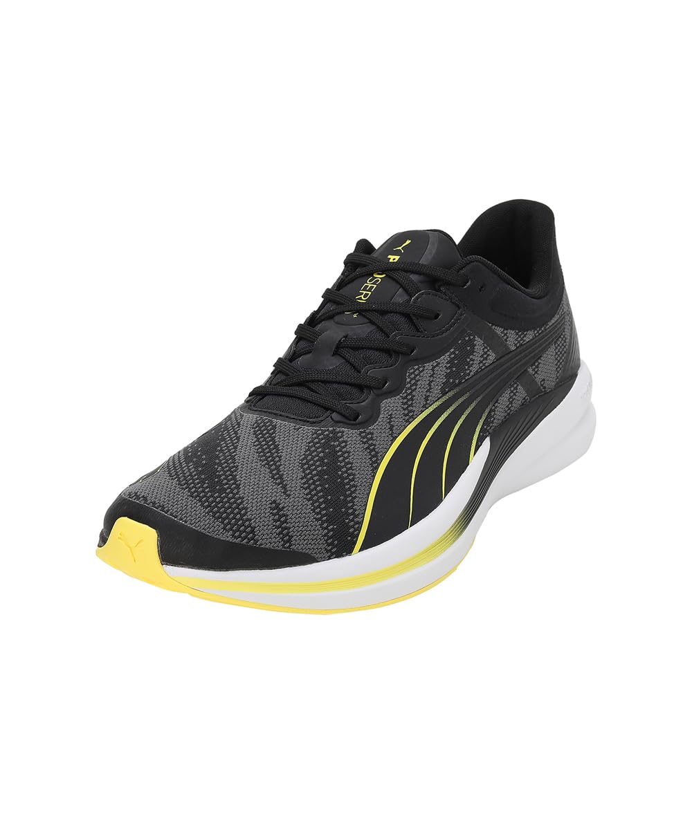 Puma Unisex-Adult Redeem Profoam Engineered Black-Yellow Blaze-White-Cool Dark Gray Running Shoe - 9 UK (37836705) (B0CCX74Y7M) Amazon Price History, Amazon Price Tracker