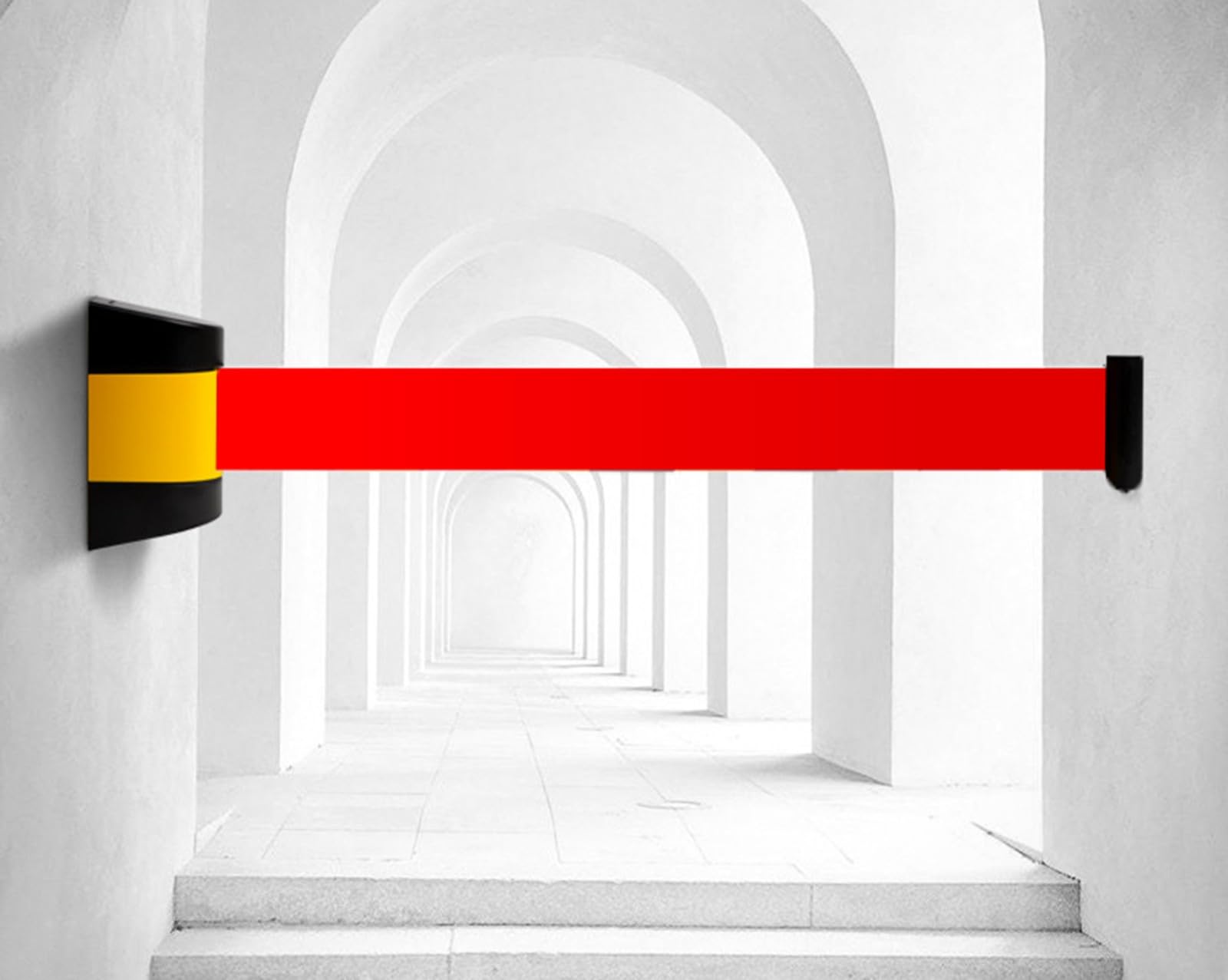 Cordon de sécurité pour files d'attente murale de 2M pour sécuriser les accès publics