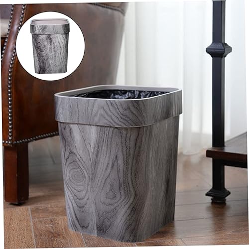 Miniatura 5 de Papelera de oficina de polipropileno gris oscuro de 8 galones con tapa