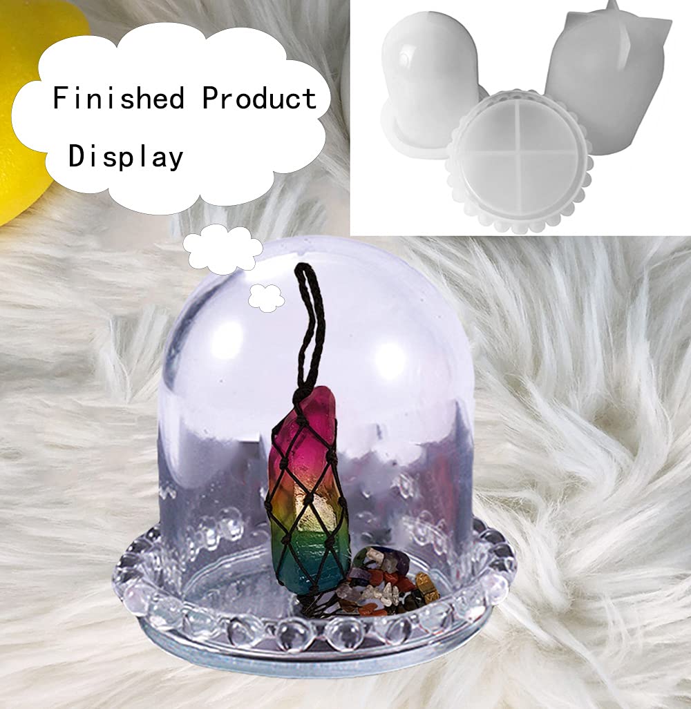 Stampo in resina a forma di campana in silicone scatola di immagazzinaggio tazza di dadi scatola di gioielli dispositivo di archiviazione decorativo con base utilizzata per artigianato fatto a