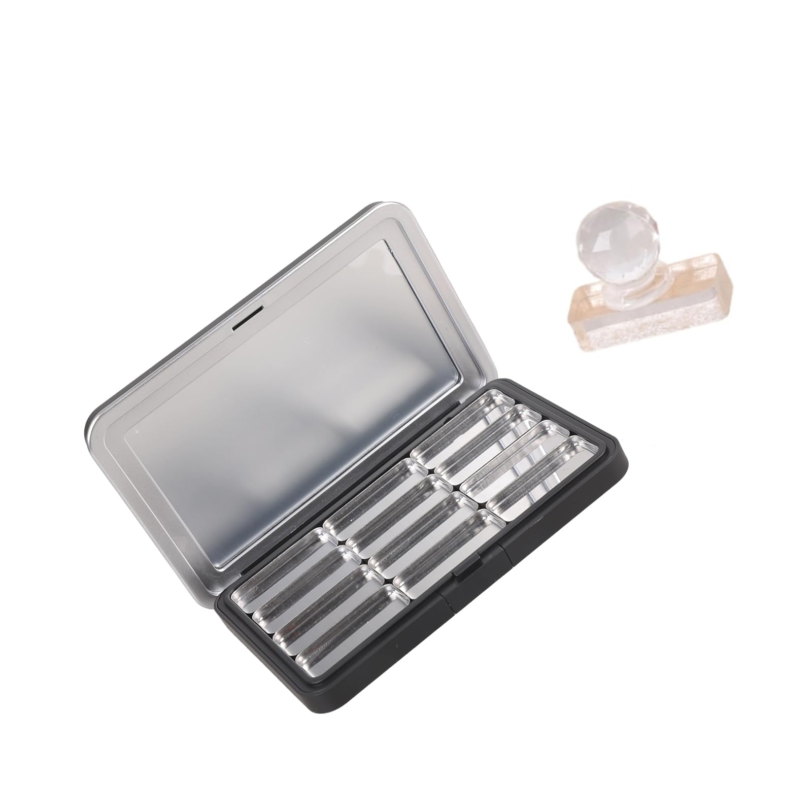 LUCKGONI Magnetic Makeup Refillable With Glasses Convenient Case For Eyeshadow Blushes Travel Friendly Sturdy Materials