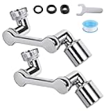 360° Rotating Faucet Extender with Adapter – Multifunctional Sink Spray Head for Bathroom & Kitchen Sinks (Extender 2-pack)