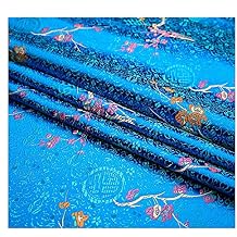 Brocade Silk Fabric Satin Flower Fabrics for Sewing Material for DIY Dress Fabric Wedding Costume,F