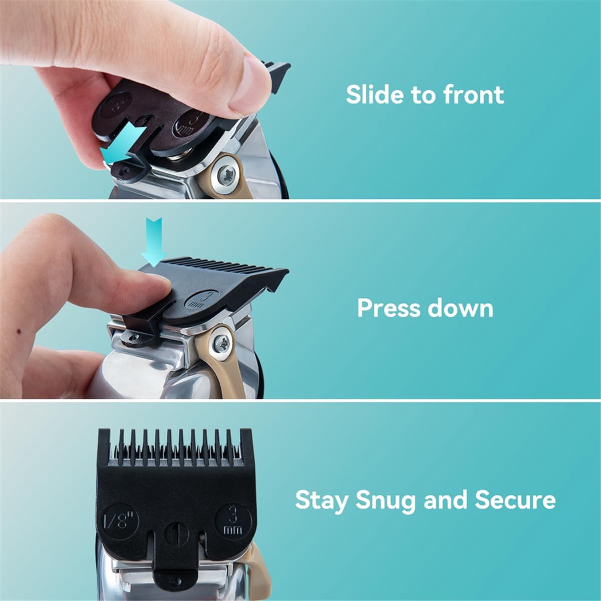 10-teiliges Clipper Guards-Set For Die Meisten, Kompatibel Mit Wahl, Kompatibel Mit Babyliss, FX870 Clipper Guides Ersatz – 1/16 Zoll Bis 1 Zoll