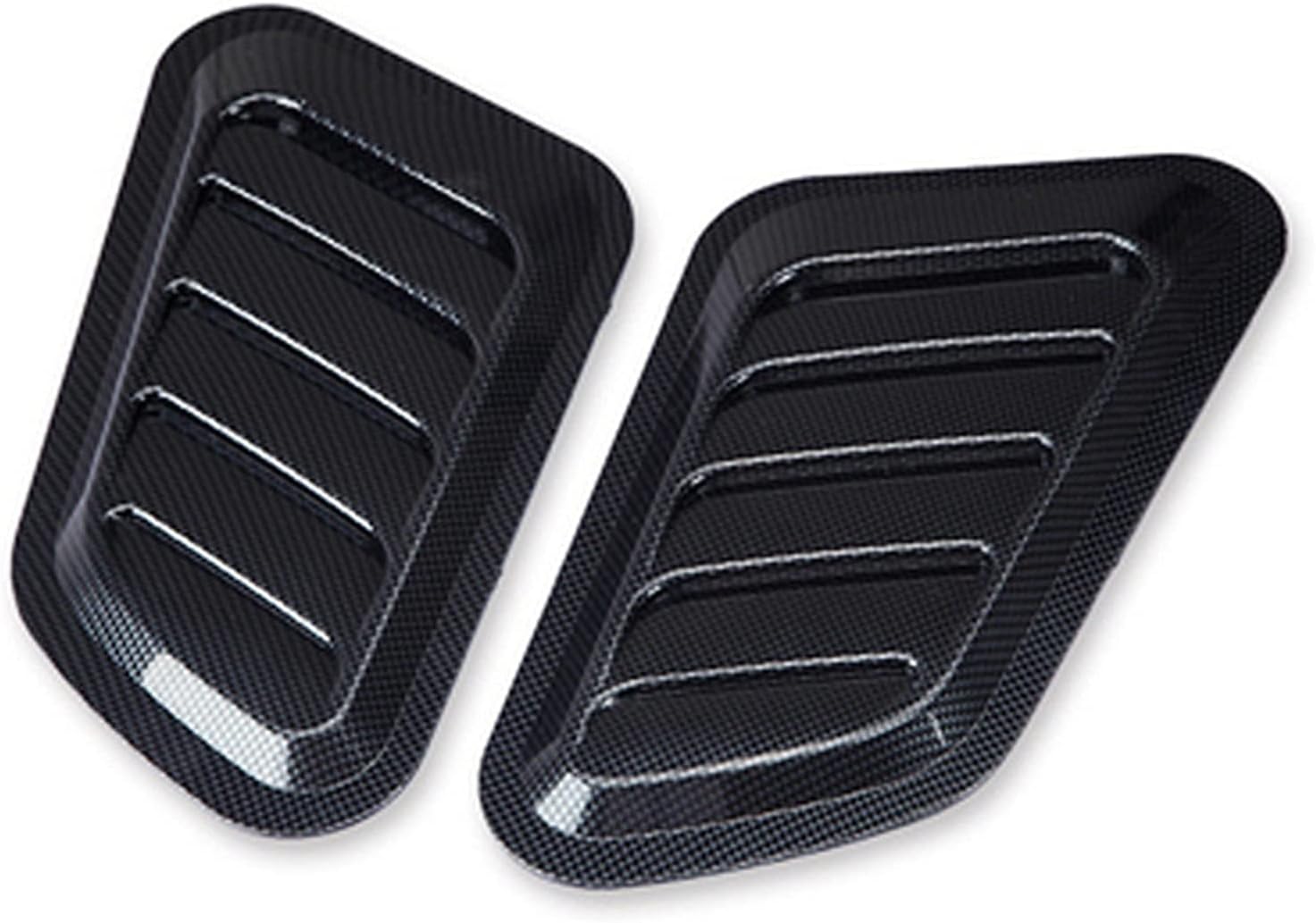 Hood Scoops 1 Pair of Car Hood Vents, Car Decoration Universal Carbon Fiber Vent Cover, Air Inlet Cover, Shutter Vent Cover, 2 Styles (Color : Style 1)