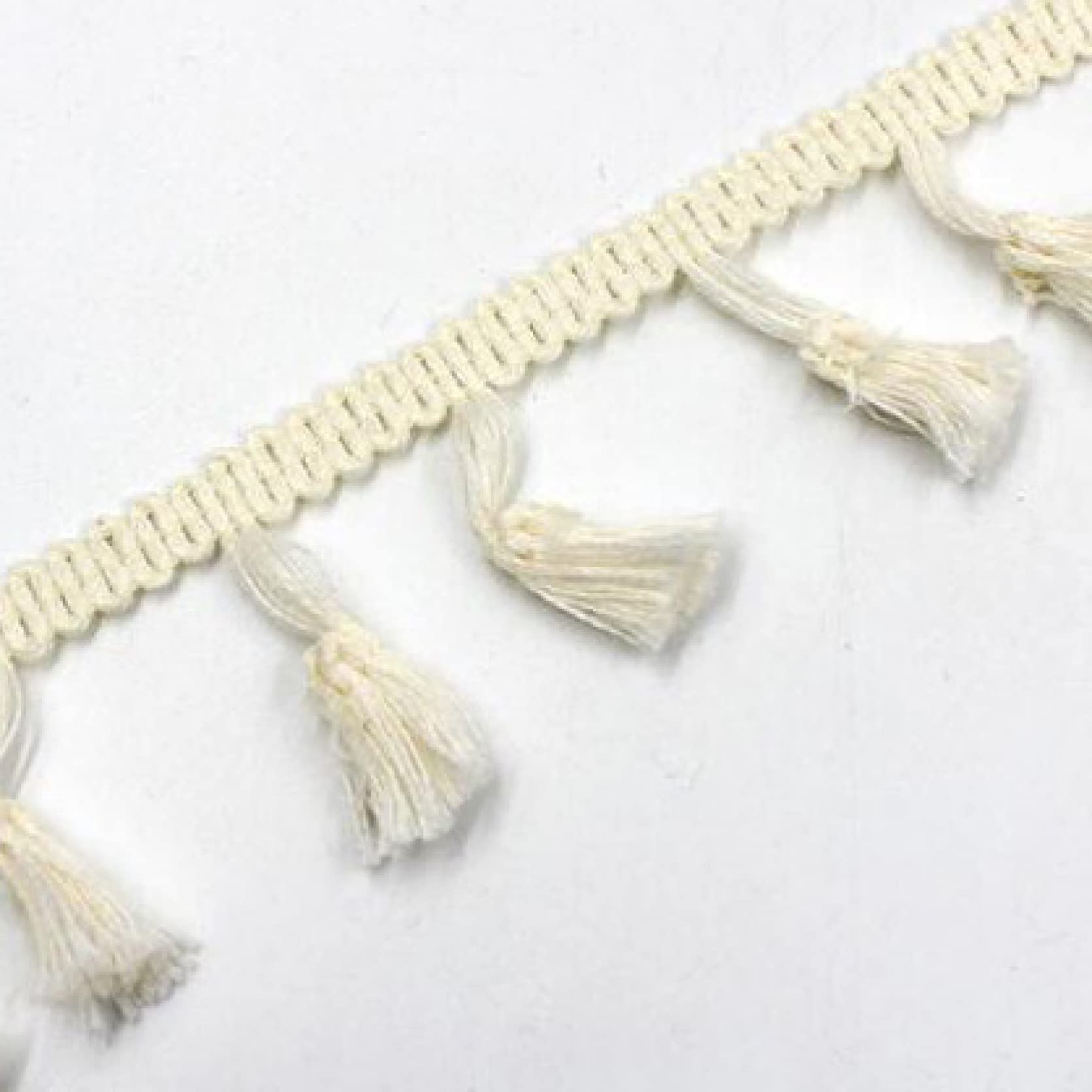 Garniture à Franges à Pompons, Ruban à Franges en Dentelle, 2 mètres, for Confection de Robes de mariée Latines, Rideaux Faits à la Main(Transparent)