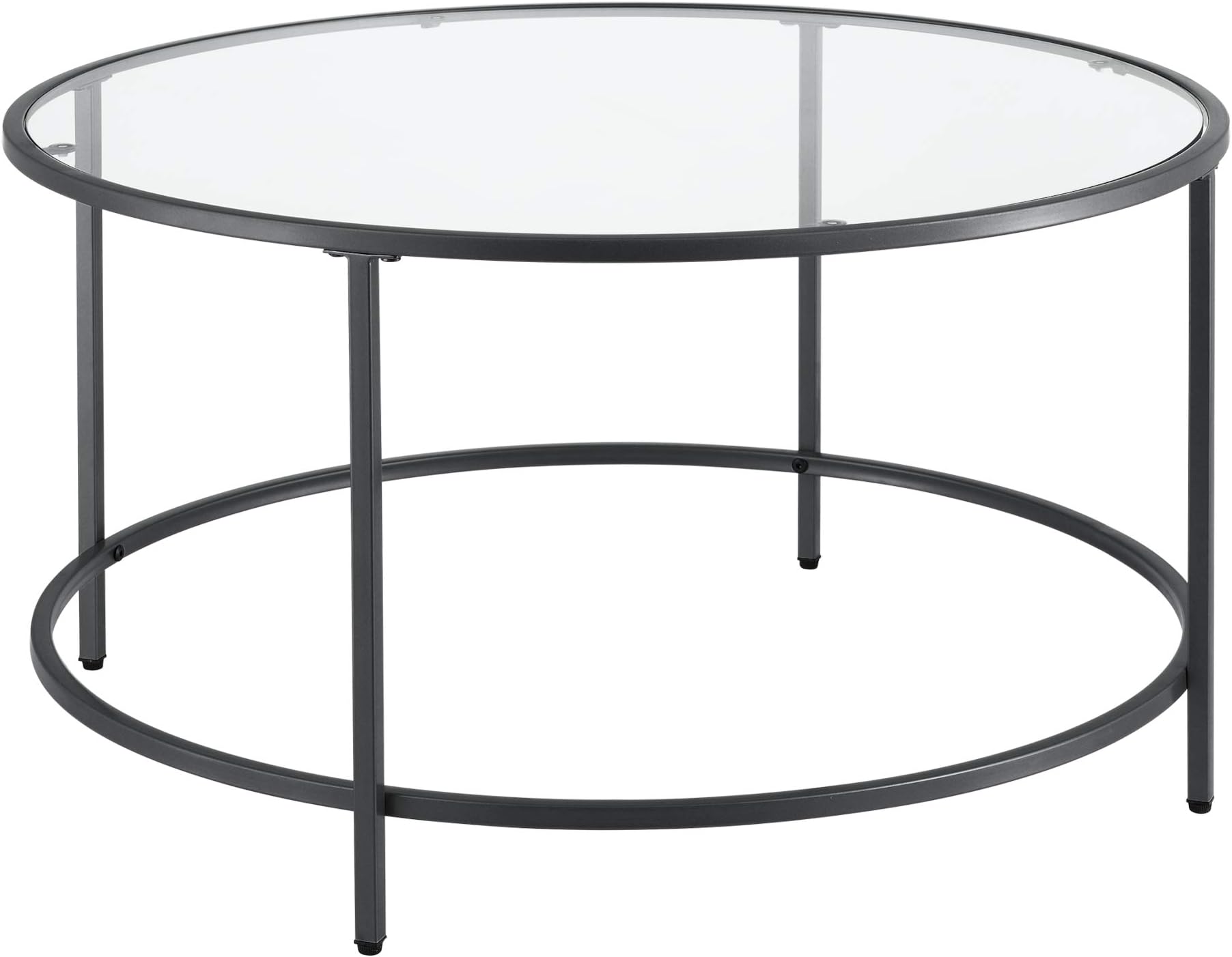 VASAGLE Table Basse Salon, Meuble de Salon en Verre, Cadre en AER