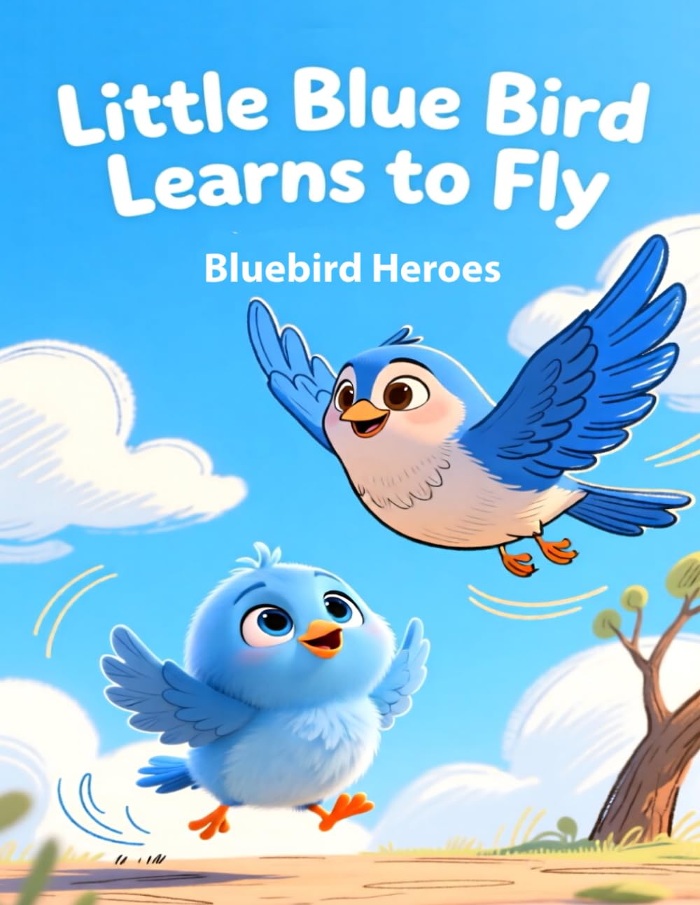 Little Blue Bird Learns to Fly: Picture Book for Toddlers and Preschoolers Ages 3-5 About Bravery and Trying New Things