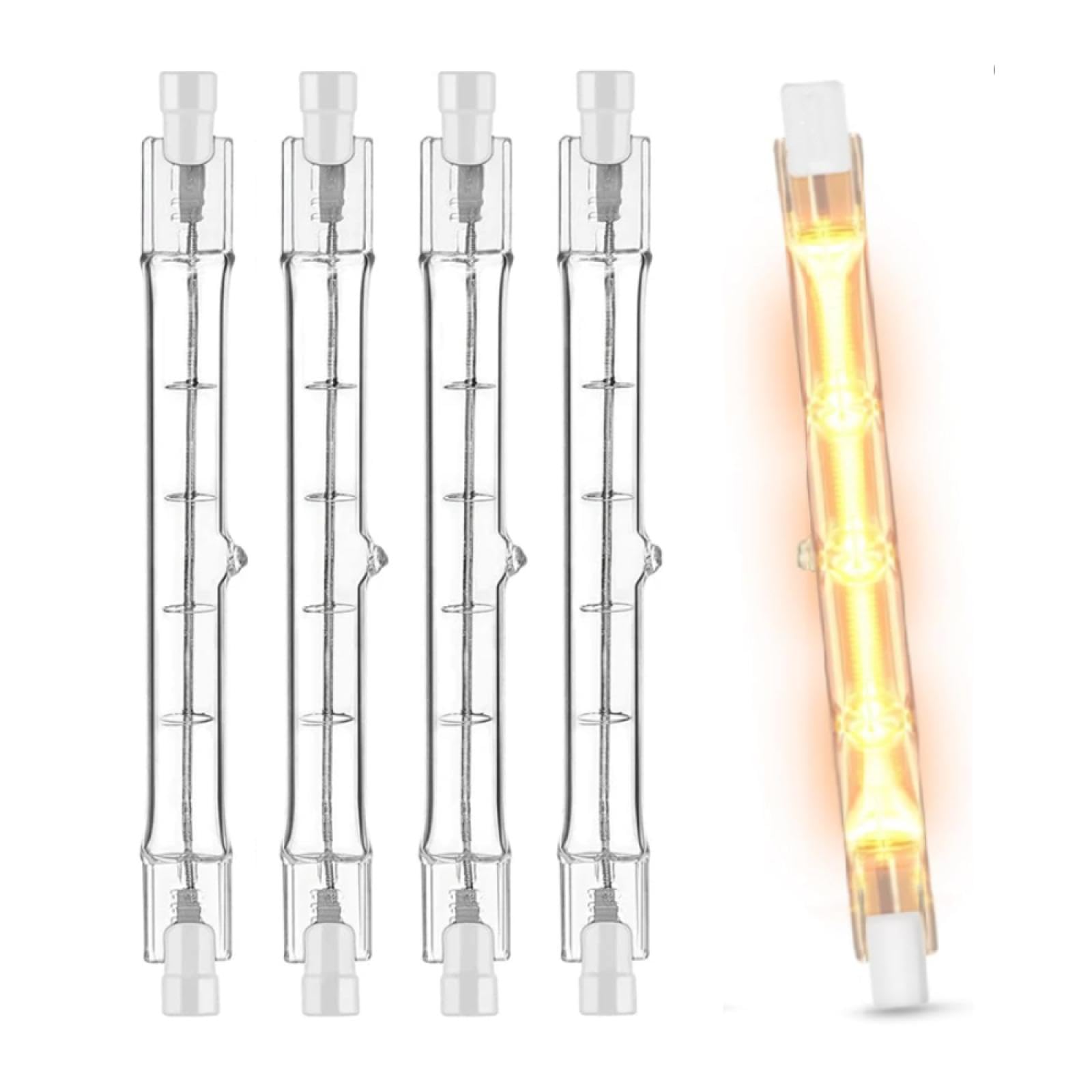 Ampoule halogène R7S 5PCS - 500W/1000W Ampoules à double extrémité (125mm T3 J-Type) 2900K Dimmable pour l’éclairage commercial/extérieur 125MM-230V-1000W 10PCS