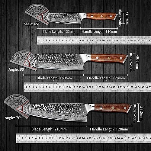 Set Cuchillos Cocina 5 Piezas Acero Damasco miniatura 3