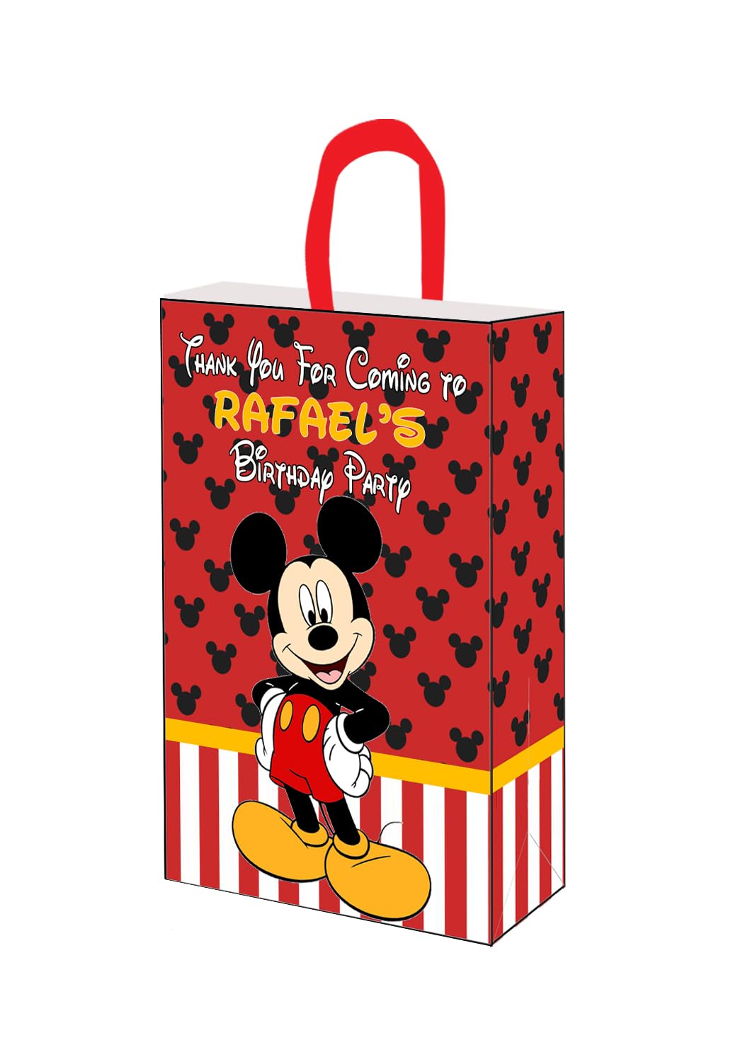 WoW Party Studio Personalized Cartoon Red Theme Happy Birthday Decorations Return Gift Bag with Birthday Boy/Girl Name, Medium Size, Made of 300GSM Cardstock Paper - 10Pcs (B0D9TYBHGM) Amazon Price History, Amazon Price Tracker