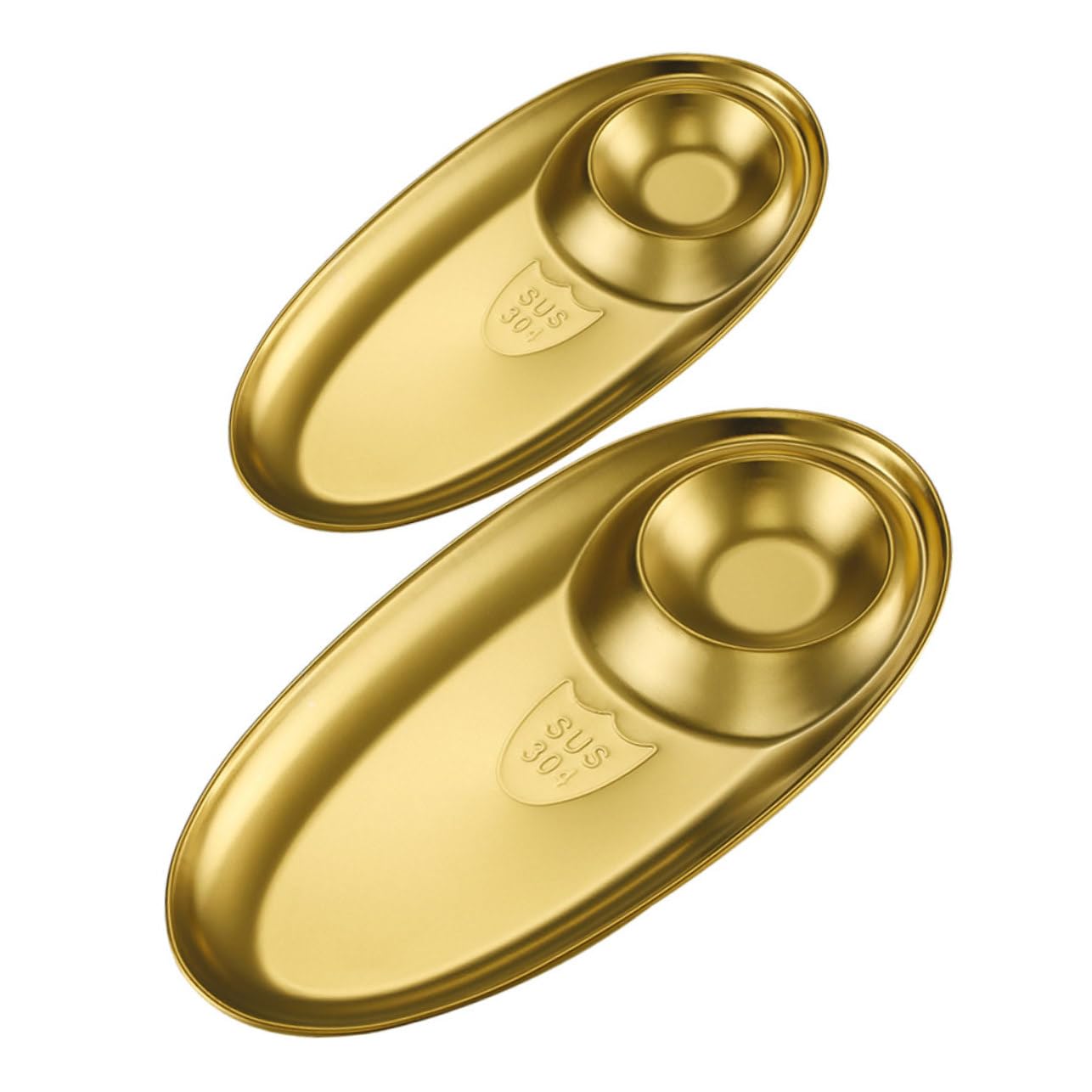 PRETYZOOM 2Pcs Snack Serving Platter Compartment Dish for Appetizers Seasoning Shape for Home Use Space Saving Design for Gatherings