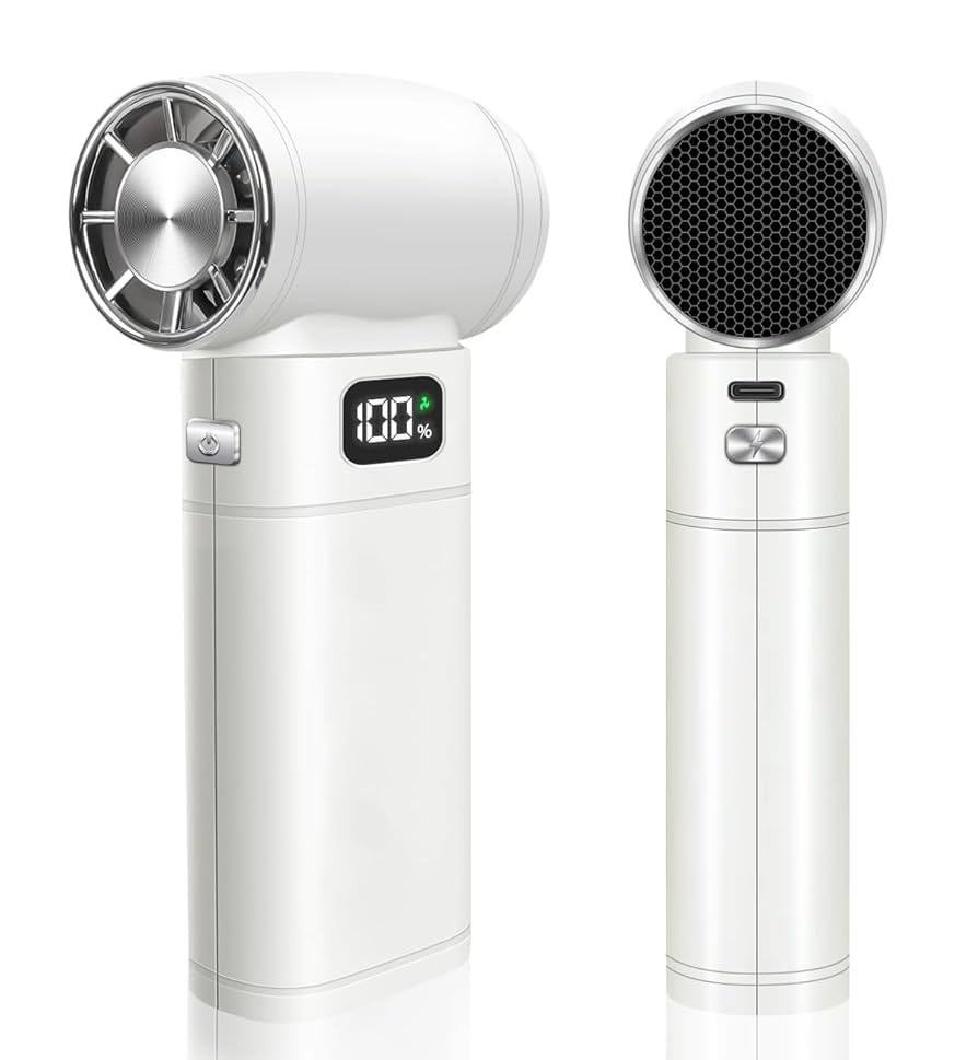 Amazon | AuraliBrite ハンディファン 9000mAh 手持ち扇風機 LED