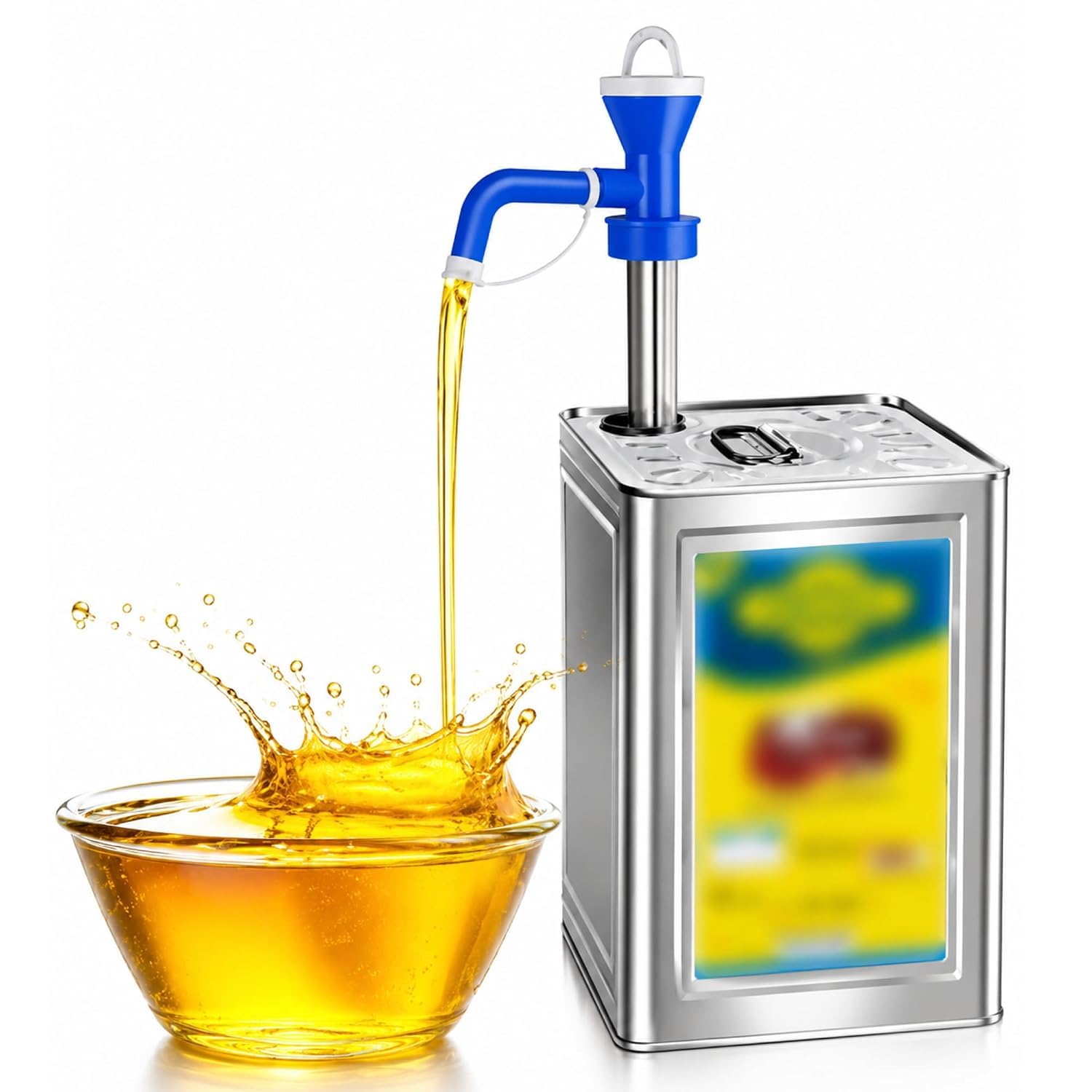 Heavy Duty Oil Pump Dispenser for 15L Oil Can, Manual Cooking Oil Transfer Pump with Leakproof Nozzle, Food-Grade Oil Dispensing Pump for Edible Oil, Kitchen, Hotel, Restaurant & Commercial Use-image-6