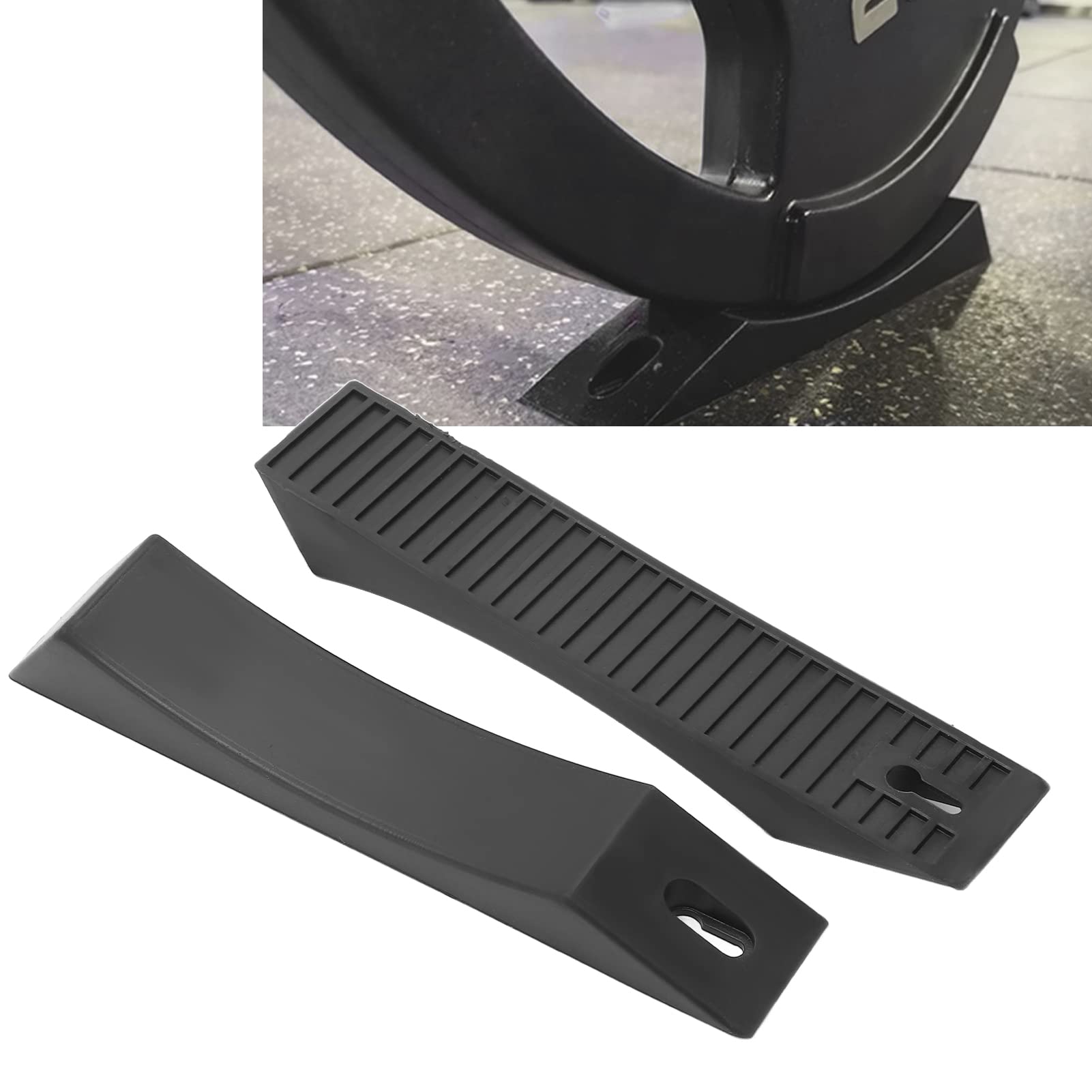 Natudeco 1 Pair Barbell Alternative Load Rubber Loading Unloading Barbell Plate Rubber Unload Barbell Plate for Strength Fitness Weight Lifting