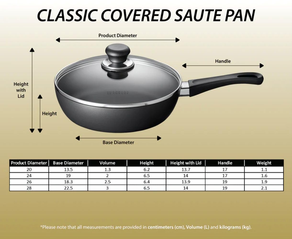 Amazon.co.jp: スキャンパン Classic ソテーパン 26cm ふた 付