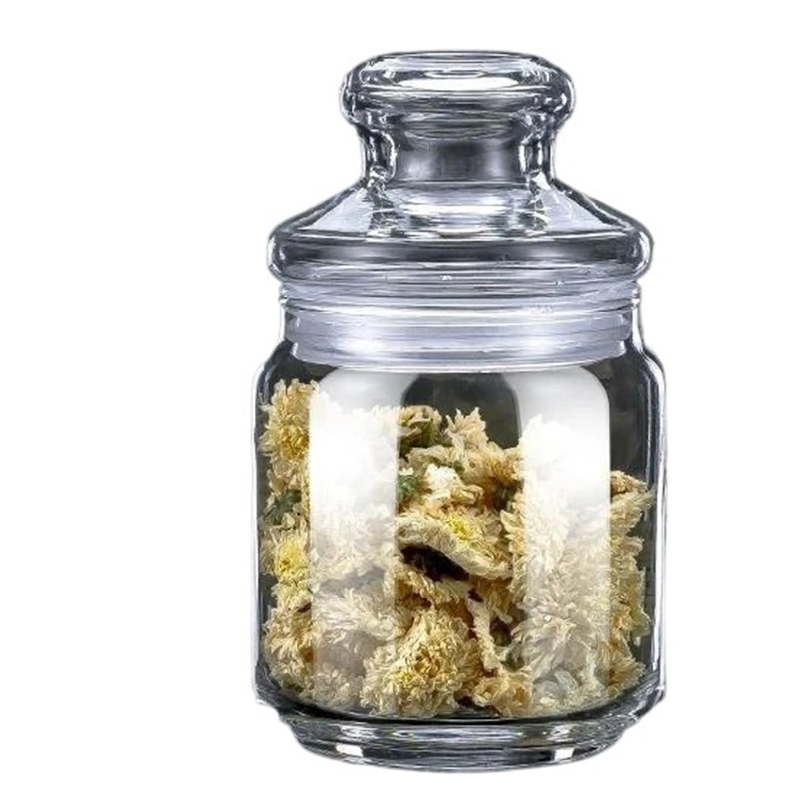 FCfpxwtz Kitchen Storage Jar, 2pcs Glass Food Storage Jar With Lid 500-1000ml for Nuts Cookies Dried Fruit Tea Coffee(1000ml)