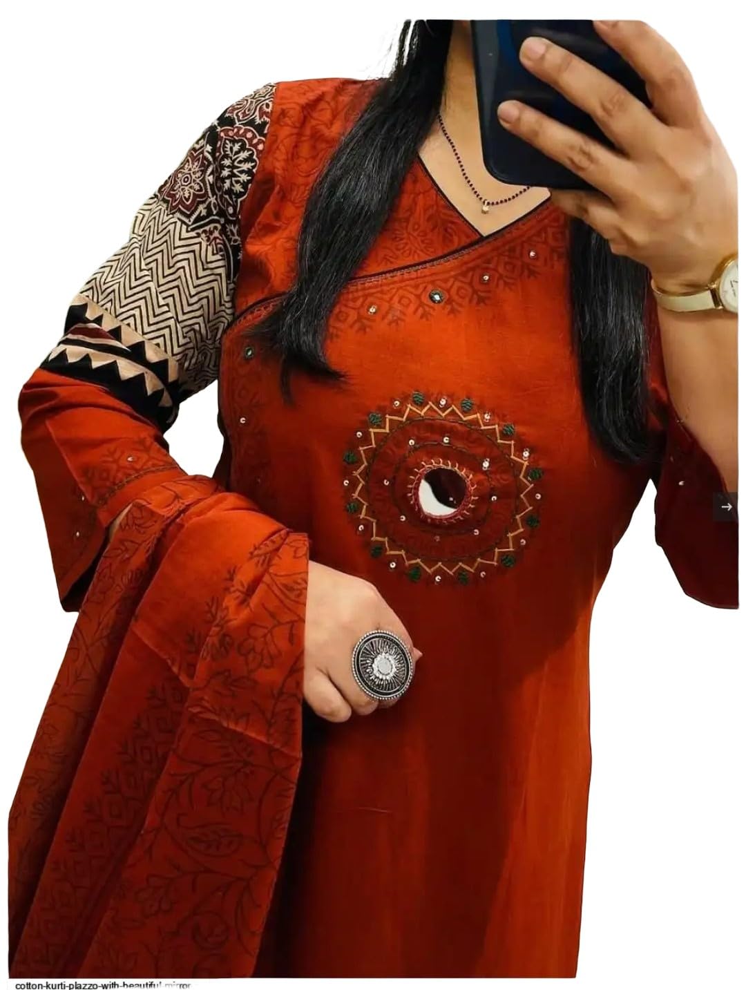 Rust Royale Ethnic Wear Set (IN, Alpha, XL, Regular, Orenge)